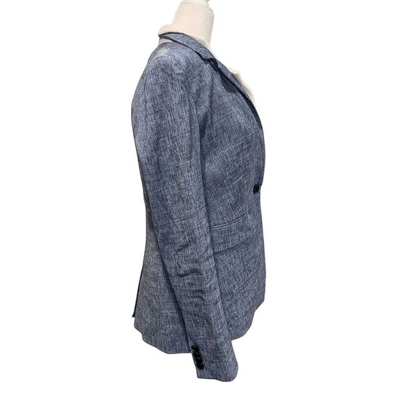 Veronica Beard Orchid Chambray Upcollar Blazer Jacket Size 6 w/ Dickey Insert - Picture 7 of 13